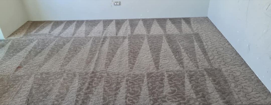 Freshly cleaned carpet in an empty room