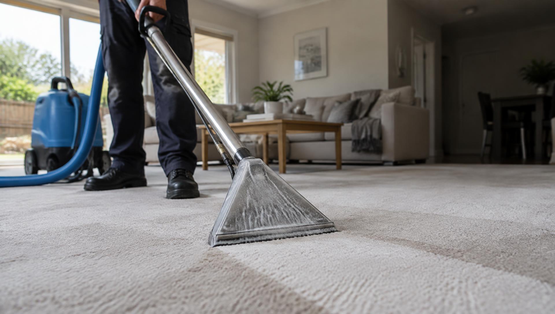 Professional carpet hot-water extraction in a Perth home